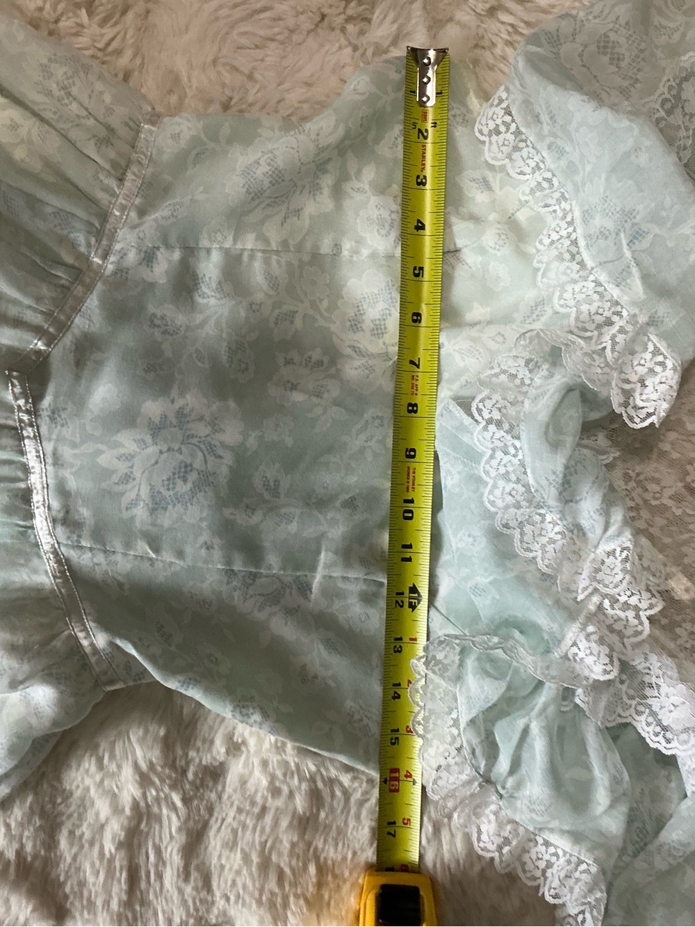 Rare VTG Gunne Sax Jessica McClintock Mint Prairie Lace Maxi Dress Cottagecore S - Picture 13 of 14
